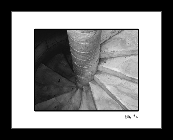 Leaning Stairs - Pisa, Italy (BWPisaLTower002) - Damian Kolbay Photography