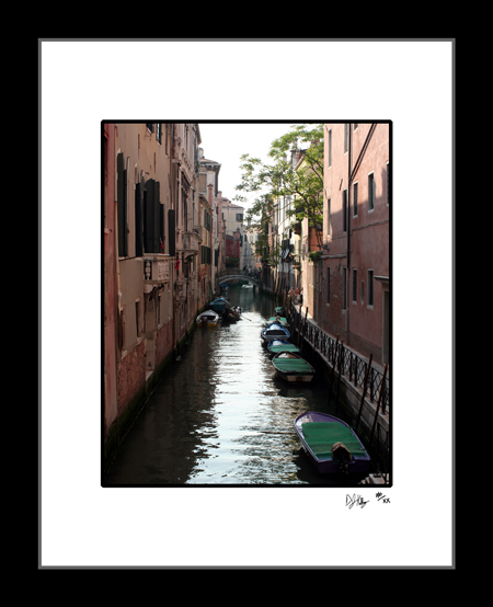 Boats on the Canal - Venice, Italy (VeniceCanal001) - Damian Kolbay Photography
