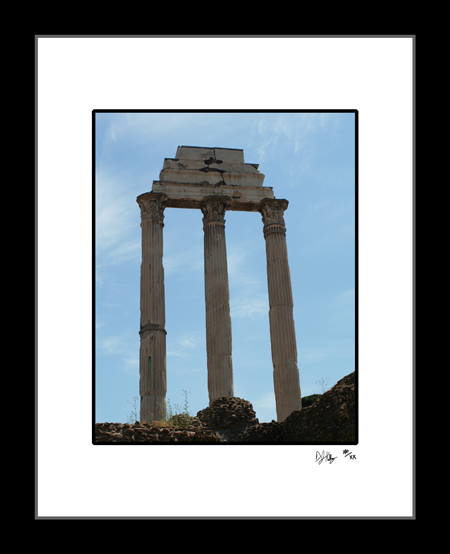 Columns in the Sky - Rome, Italy (RomeForum002) - Damian Kolbay Photography