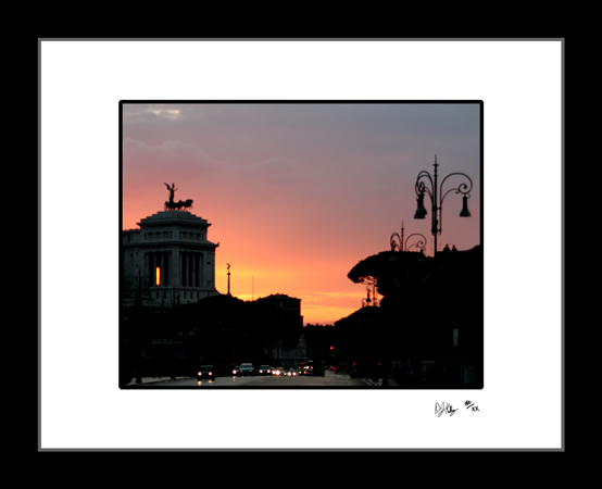 Sunset Via dei Fori Imperiali II - Rome, Italy (RomeVicEmanSunset003) - Damian Kolbay Photography
