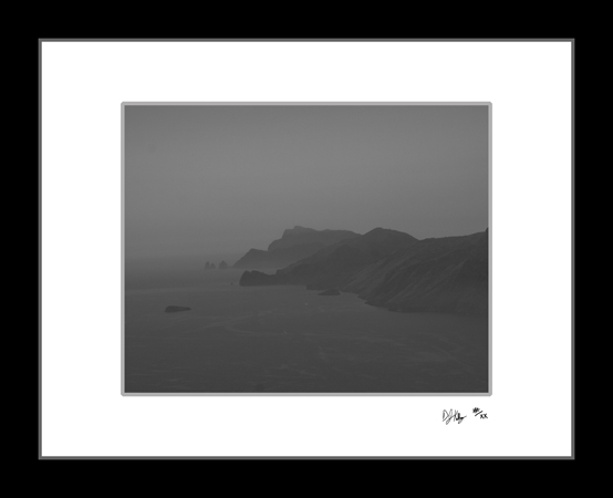 Amalfi Coast from Sentiero degli Dei #2 (6458_AmalfiCoast_BW002) - Damian Kolbay Photography