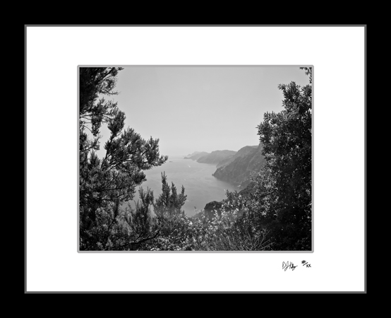 Amalfi Coast from Sentiero degli Dei - Italy (6474_AmalfiCoast_BW_003) - Damian Kolbay Photography