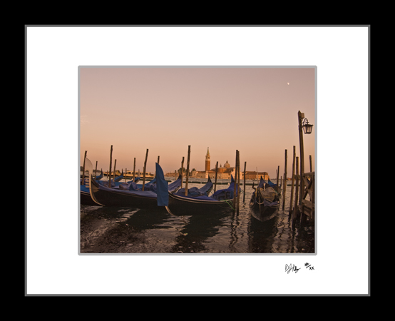 Sunset Gondolas - Venice, Italy (7379_SunsetGondolas) - Damian Kolbay Photography