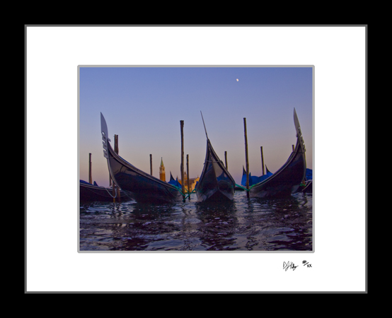 Reflecting Gondolas - Venice, Italy (7387_GondolasClose) - Damian Kolbay Photography