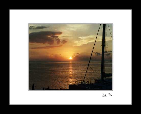 Sunset from the Dock - Montego Bay Jamaica (JamaicaSunset001) - Damian Kolbay Photography