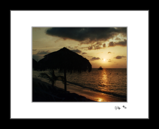 Sunset at the Beach - Montego Bay Jamaica (JamaicaSunset002) - Damian Kolbay Photography