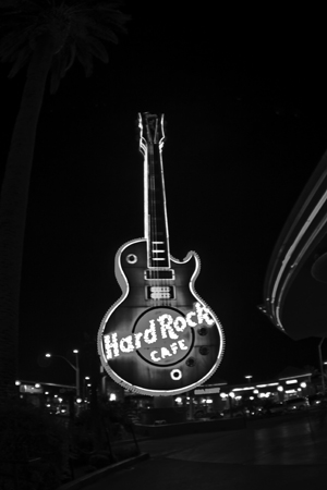 Hard Rock Cafe Guitar - Black and White - IMG_3719_bw